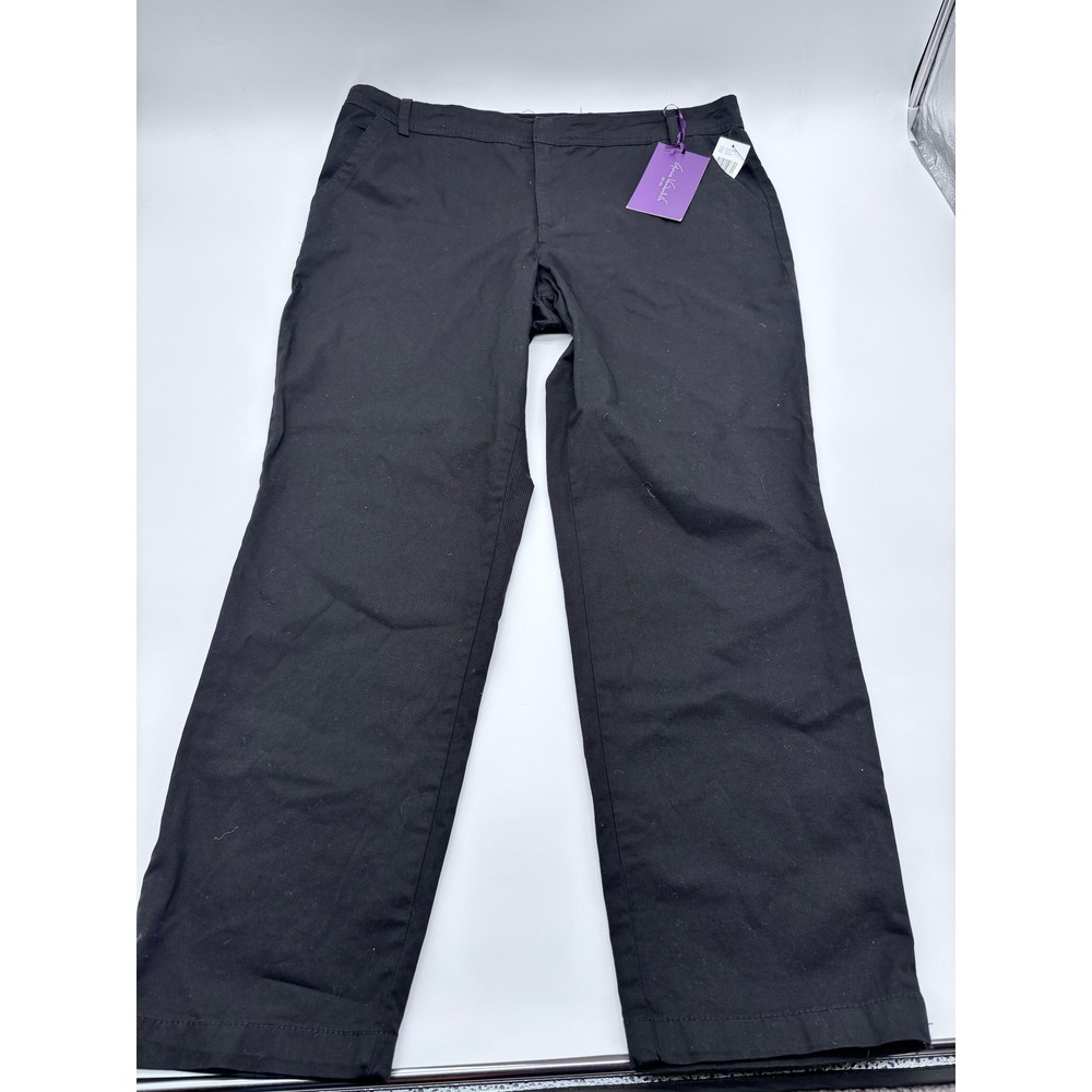 Gloria‎ Vanderbilt Womens Black Straight Leg Pants Size 16 - Picture 6 of 9